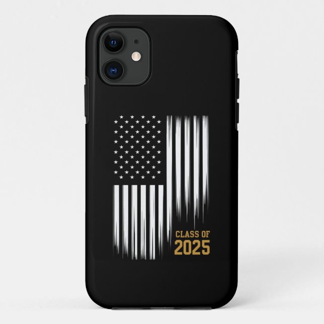 Coques Case-Mate iPhone Diplômé du drapeau américain senior de la promotio (Dos)