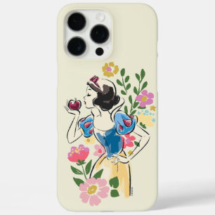 Coques iPhone 16 Pro Max Disney   Belle neige blanche florale graphique