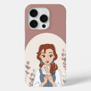Coque iPhone 15 Pro Disney personnalisé   Belle dans le jardin