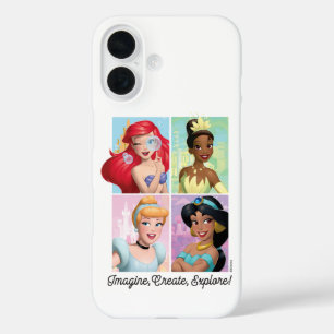 Coque Pour iPhone 16 Disney Princesse "Imaginez, Créez, Explorez !"