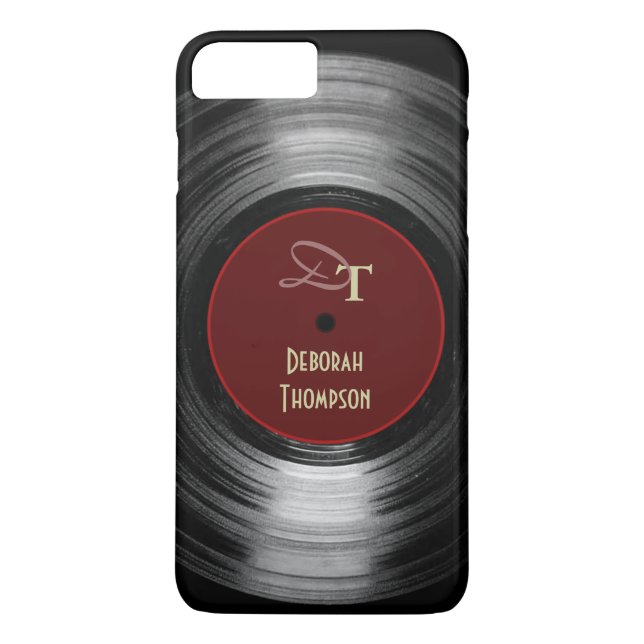 Coques Case-Mate iPhone disque vinyle musique personnalisée (Dos)