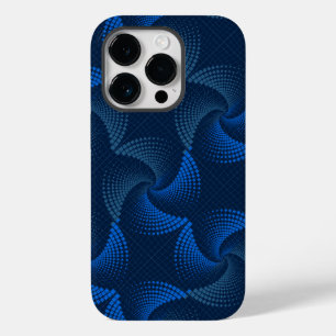 Coque Pour iPhone 14 Pro Distorsion motif Twist DBlue BG