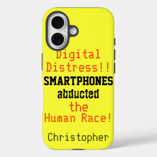 Coque Pour iPhone 16 Distress numérique Citation humoristique