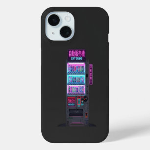 Coque Pour iPhone 15 Distributeur Automatique Japonais Cyberpunk Pixel 