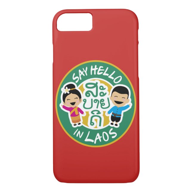 Coques Case-Mate iPhone Dites bonjour dans LAOS (Dos)