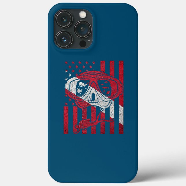 Coques Case-Mate iPhone Diver Down Dive Drapeau Scuba Plongée Drapeau amér (Verso)