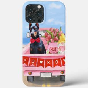Case-Mate iPhone Case Doberman Chien Saint-Valentin Coeurs de camion