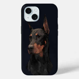 Coque Pour iPhone 15 Doberman Pinscher