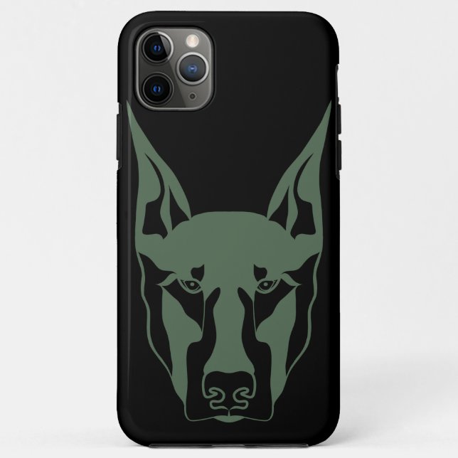 Coques Case-Mate iPhone Doberman vert de l'armée  (Dos)