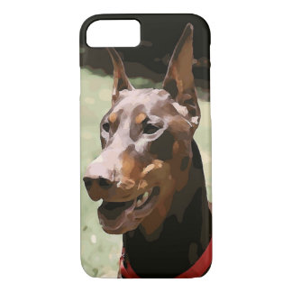Coques Pour iPhone Dobermann rouge Potrait (v9-2)