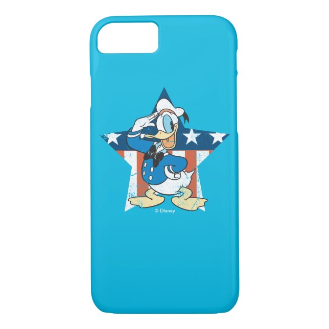 Coques Case-Mate iPhone Donald Duck | Salut avec l'étoile patriotique (Dos)