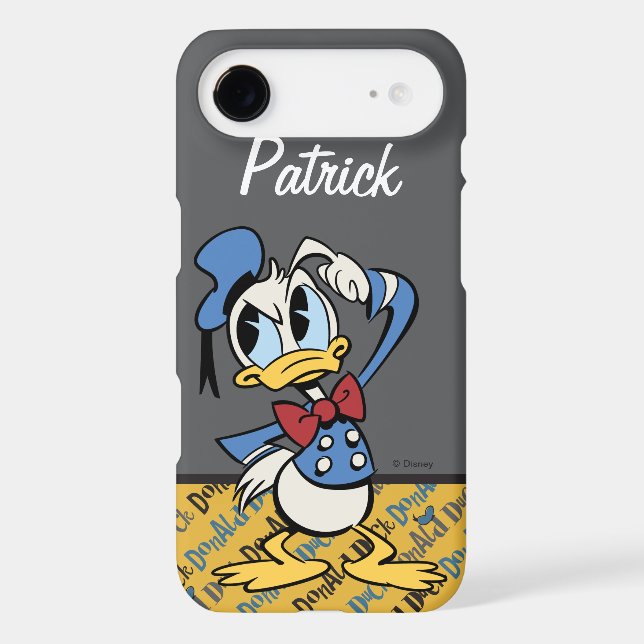 Coques Case-Mate iPhone Donald Thinking | Votre nom (Verso)