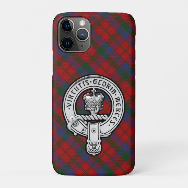 Coques Case-Mate iPhone Donnachaidh (Robertson) Red tartan Crest (Dos)