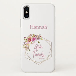 Case-Mate iPhone Case Donner Merci Pink Purple Aquarelle Florale Rose