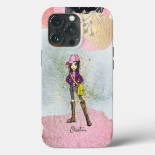 Case-Mate iPhone Case Doodle cheveux foncé Nom de la fille tendance
