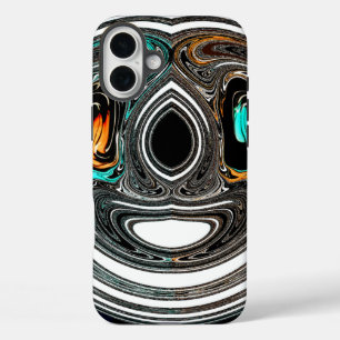 iPhone 16 Plus Case Doodle ethnique africain Zebra texturé Art Imprime