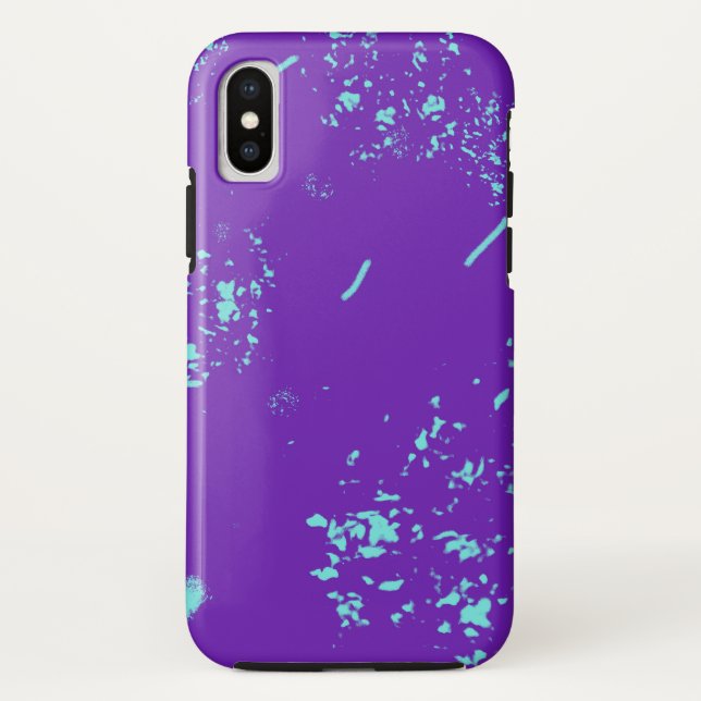 Coques Case-Mate iPhone Doodles bleu clair violet (Dos)