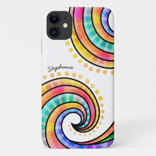 Case-Mate iPhone Case Doodles colorés et tourbillons avec nom
