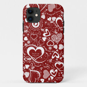 Coque Case-Mate Pour iPhone Doodles d'amour du coeur
