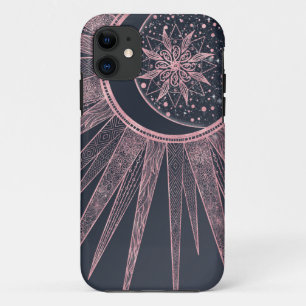 Case-Mate iPhone Case Doodles d'or Rose élégants Sun Moon Mandala Desi