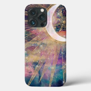 Case-Mate iPhone Case Doodles dorés de Nebula Sun Moon Mandala