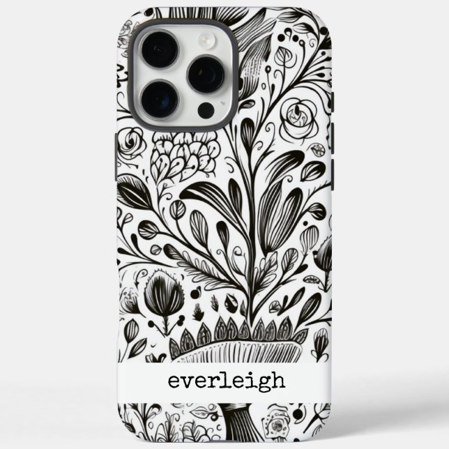 Coques Case-Mate iPhone Doodles naturels personnalisés (Verso)