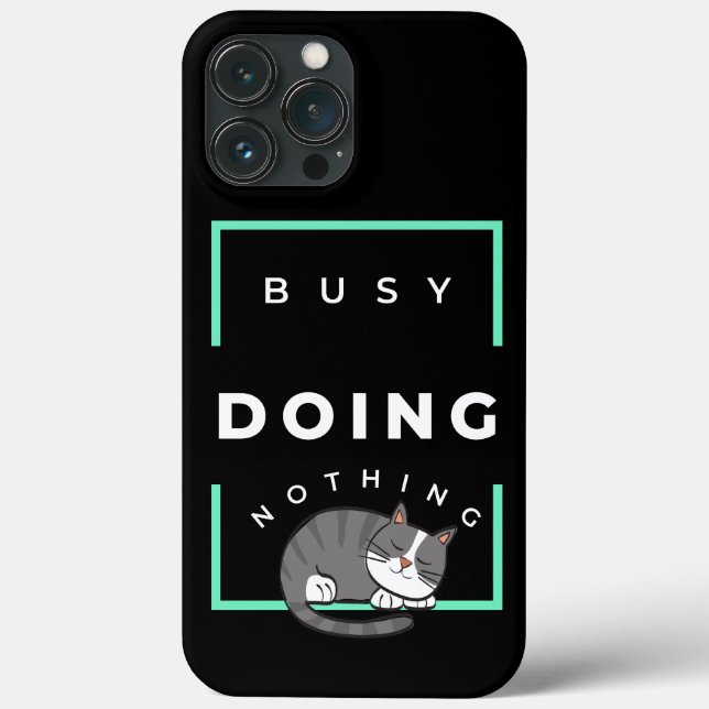 COQUES Case-Mate iPhone DORMIR CHAT BUSY FAIRE RIEN (Verso)