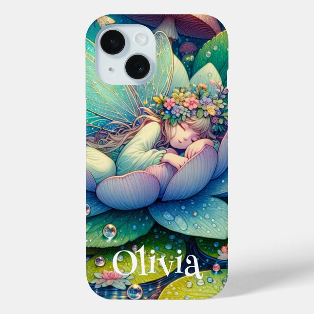 Coques Case-Mate iPhone Dormir sur une fleur personnalisée (Verso)