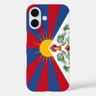 Coque Pour iPhone 16 Dossier téléphonique du drapeau du Tibet