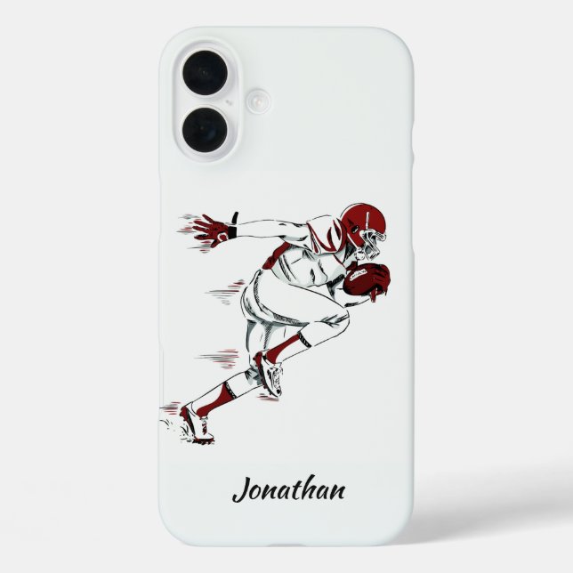 Coques Case-Mate iPhone Dossier téléphonique du joueur de football de nom  (Verso)
