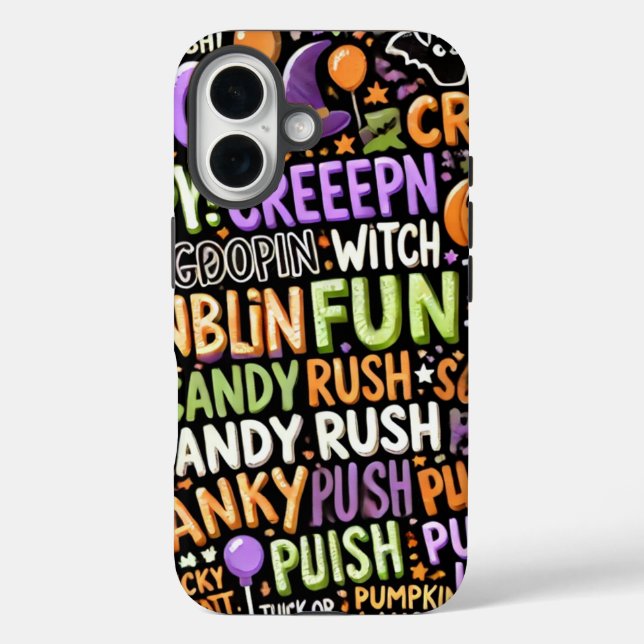 Coques Case-Mate iPhone Dossier téléphonique éffrayant de Motif de texte H (Verso)