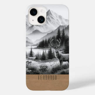 Coque Pour iPhone 14 Dossier téléphonique personnalisé de cerf, Cadeau