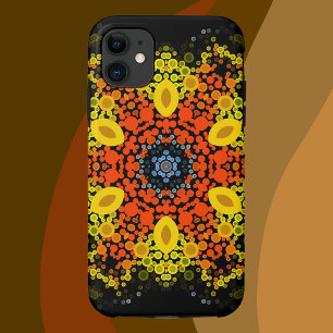 Case-Mate iPhone Case Dot Mandala Fleur Jaune Orange Bleu