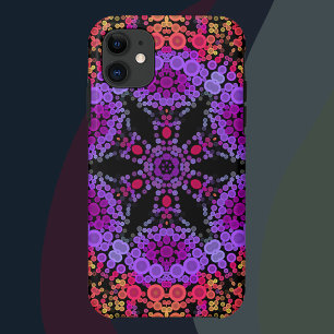 Case-Mate iPhone Case Dot Mandala Fleur violet orange et jaune