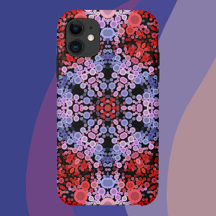 Case-Mate iPhone Case Dot Mandala Flower bleu rouge et rose