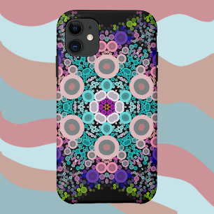 Case-Mate iPhone Case Dot Mandala Flower bleu vert et rose