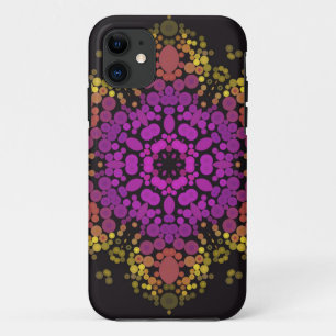 Case-Mate iPhone Case Dot Mandala Flower rose jaune et noir