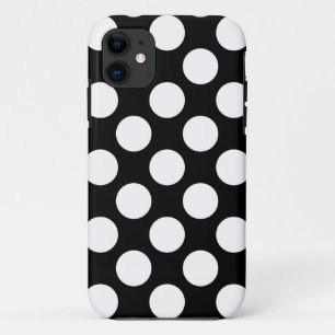 Coque Case-Mate Pour iPhone Dots sans couture motif blanc + votre backgr.