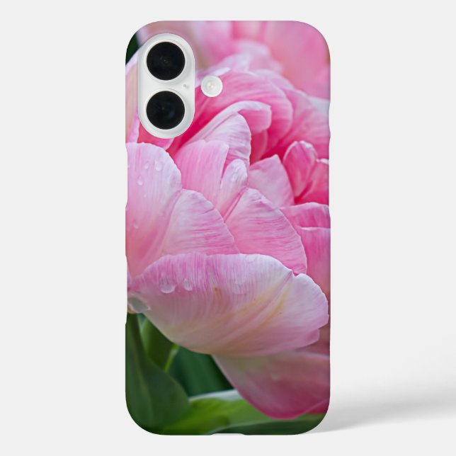 Coques Case-Mate iPhone Double Tulipes Fleur avec Dew Drops (Verso)