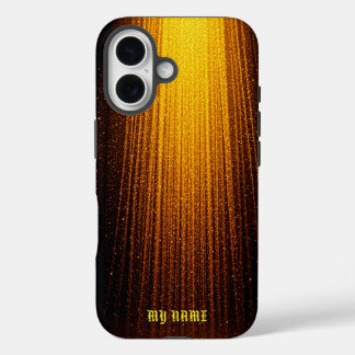 Coque Pour iPhone 16 Douche Lumineuse À Étincelle Dorée