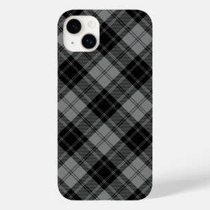 Coque Pour iPhone 14 Plus Douglas tartan noir gris plaid