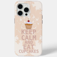 Doux Peacht Damask GARDER CALME ET Manger Cupcakes