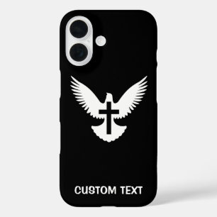 Coque Pour iPhone 16 Dove avec croix
