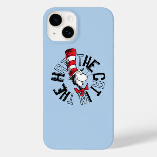 Coque Pour iPhone 14 Dr Seuss   Chat dans l'art rond Casquette