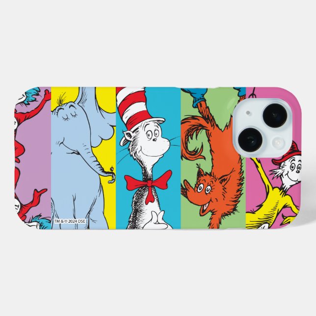 Coques Case-Mate iPhone Dr Seuss | Tranche de caractères (Verso (horizontal))