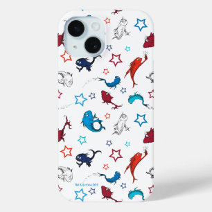 Coque Pour iPhone 15 Dr. Seuss   Un Poisson Deux Poissons Motif Étoilé