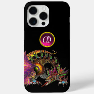 COQUE iPhone 15 PRO MAX DRAGO, DRAGON D'IMAGINAIRE, MONOGRAMME DE PIERRE R
