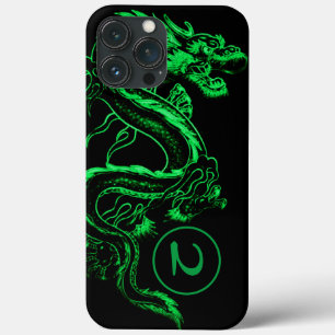 Case-Mate iPhone Case Dragon asiatique vert monogramme