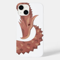 Dragon cardiaque Brown en blanc