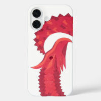 Dragon cœur rouge sur fond blanc